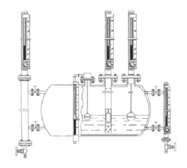 磁翻板液位计安装示意图1